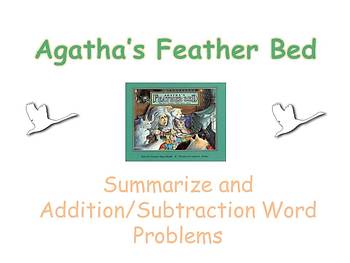 Preview of Agatha's Feather Bed Activities