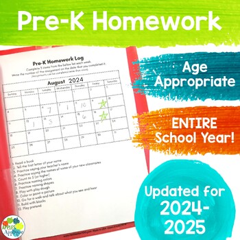 Preview of Age Appropriate Pre-K Homework for the ENTIRE School Year