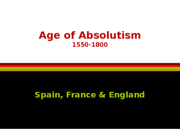 Preview of Age of Absolutism - Spain, France & England
