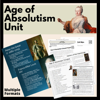 Preview of Age of Absolutism & Wars of Religion Unit Bundle - Print & Digital
