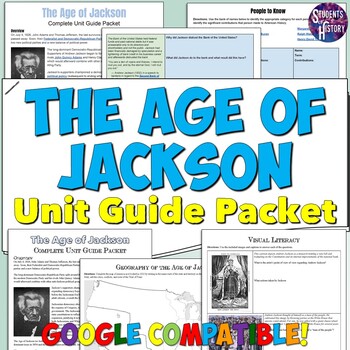 Preview of Andrew Jackson Era Study Guide and Unit Packet