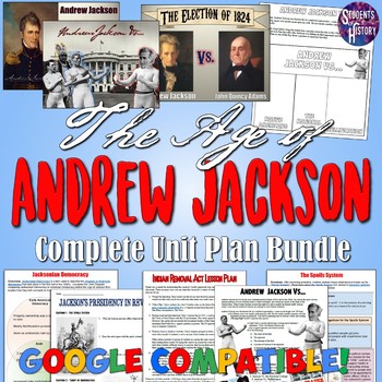 Preview of Andrew Jackson Unit Plan Bundle: Projects, Activities, Worksheet, & Lesson Plans