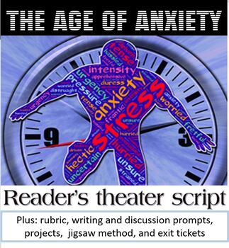 Preview of Age of Anxiety readers theater or performance script, projects and prompts