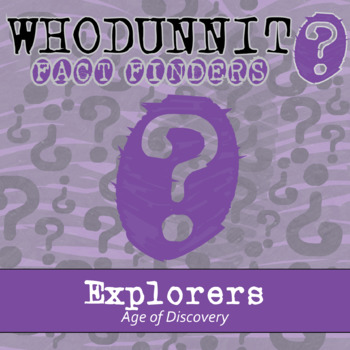 Preview of Age of Discovery Explorers Whodunnit Activity - Printable & Digital Game Options