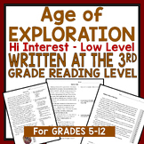 Age of Discovery High Interest Low Level Science of Readin