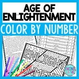 Age of Enlightenment Color by Number, Reading Passage and 