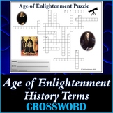 Age of Enlightenment History Crossword Puzzle Activity Worksheet