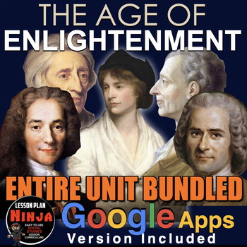 Preview of Age of Enlightenment Unit: PPTs, Guided Notes, Worksheets, Test + GoogleApps Ver