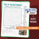 Age of Enlightenment Word Search Puzzle Activity Vocabular