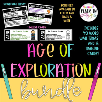 Preview of Age of Exploration Bundle Word Wall and People Pack