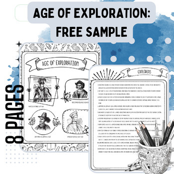 Preview of Age of Exploration FREE Workbook (Notes, Reading, Activities)