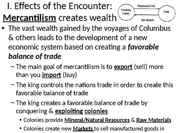 Preview of Age of Exploration LESSON BUNDLE: Major Effects of the Encounter