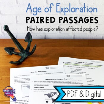 Preview of Age of Exploration Paired Passages Reading Comprehension & Informational Writing