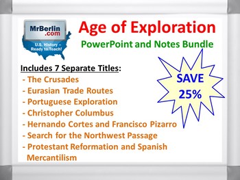 Preview of Age of Exploration PowerPoint and Notes Bundle
