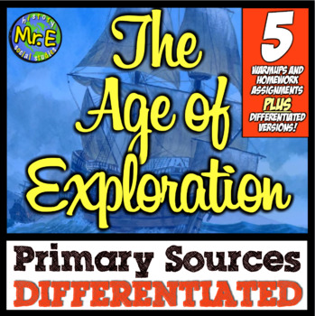 Preview of Age of Exploration Reading Passages | Differentiated Exploration Primary Sources