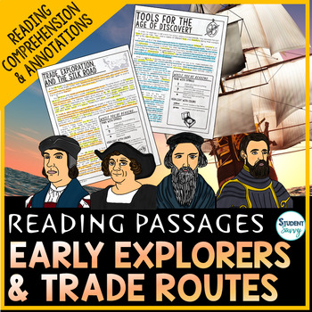 Preview of Age of Exploration Reading Passages | European Explorers Reading Comprehension