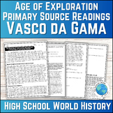 Age of Exploration Vasco da Gama Primary Source Analysis w