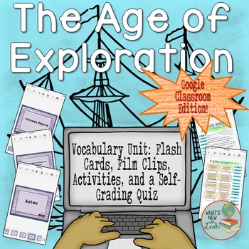 Preview of Age of Exploration Vocabulary Unit for Google and OneDrive Distance Learning