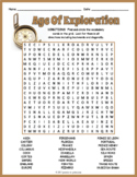 THE AGE OF EXPLORATION Word Search Worksheet Activity (4th