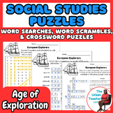 Age of Exploration Word Search, Scramble, and Crossword Pu