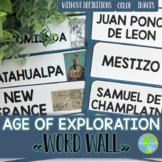 Age of Exploration Word Wall without definitions