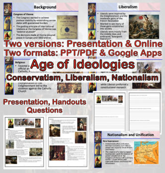 Age of Ideologies: 19th century Conservatism, Liberalism, Nationalism