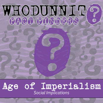 Preview of Age of Imperialism Social Implications Whodunnit Activity - Printable & Digital