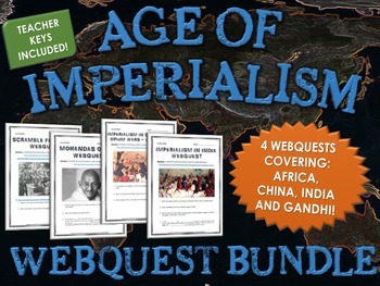 Preview of Age of Imperialism - Webquest Bundle (Africa, China, India and Gandhi) (Google)