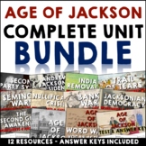 Age of Jackson Andrew Jackson Complete Unit Curriculum Bundle