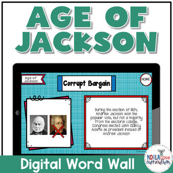 Preview of Age of Jackson Digital Word Wall