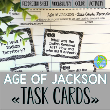 Preview of Age of Jackson Task Cards