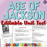 Age of Jackson Unit Test: Andrew Jackson Quiz Worksheet & 