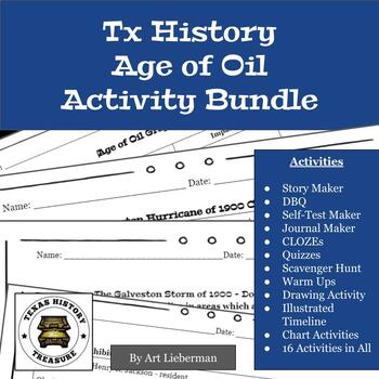 Preview of Age of Oil Activity Bundle | 7th Grade | Texas History