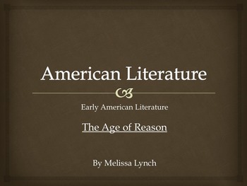 Preview of Age of Reason - Early American Literary Movement Series, part II