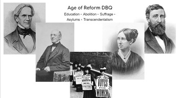 Preview of Age of Reform DBQ (Good for Distance Learning)