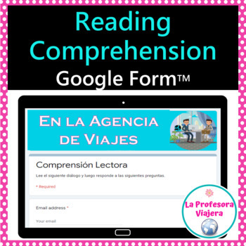 Preview of Agencia de Viajes/Travel Agency Spanish READING Comprehension-Google Form Sp/Eng