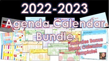Preview of Agenda Calendar (Dated and Editable) through December 2023