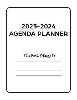Preview of Agenda  Planner 2023-2024