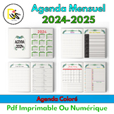 Agenda Scolaire Coloré  2024 2025 | Planificateur mensuel 