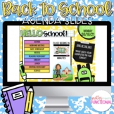 Agenda Slide Templates Back to School Themed│GOOGLE SLIDES