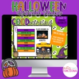 Agenda Slide Templates Halloween Themed│GOOGLE SLIDES │POWERPOINT
