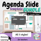 Agenda Slides Template BUNDLE - 5 styles! (for Google Slides™)