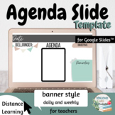 Agenda Slides Template - banner style - daily and weekly (