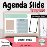 Agenda Slides Template - pastel style (for Google Slides™)
