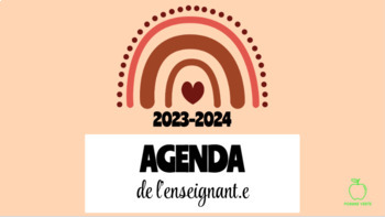Preview of Agenda d'enseignant.e 2023-24 (Gslides) // Teacher planner 2023-24 (FR Gslides)