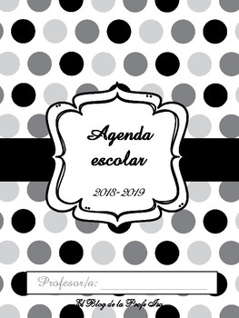 Preview of Agenda escolar 2018/2019 en blanco y negro