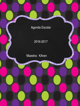 Preview of Agenda escolar editable