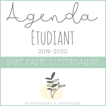 Preview of Agenda étudiant 2019-2020 (pastel et minimaliste)