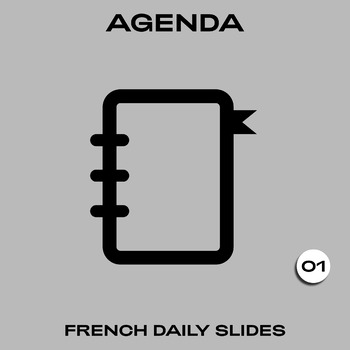 Preview of Agenda - French Daily Slides - 5 days plan