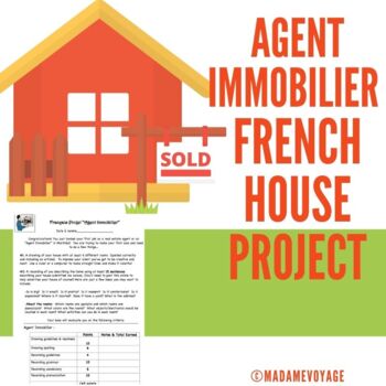 Preview of Agent Immobilier-French House Project | Maison & Les Pièces Vocabulaire 